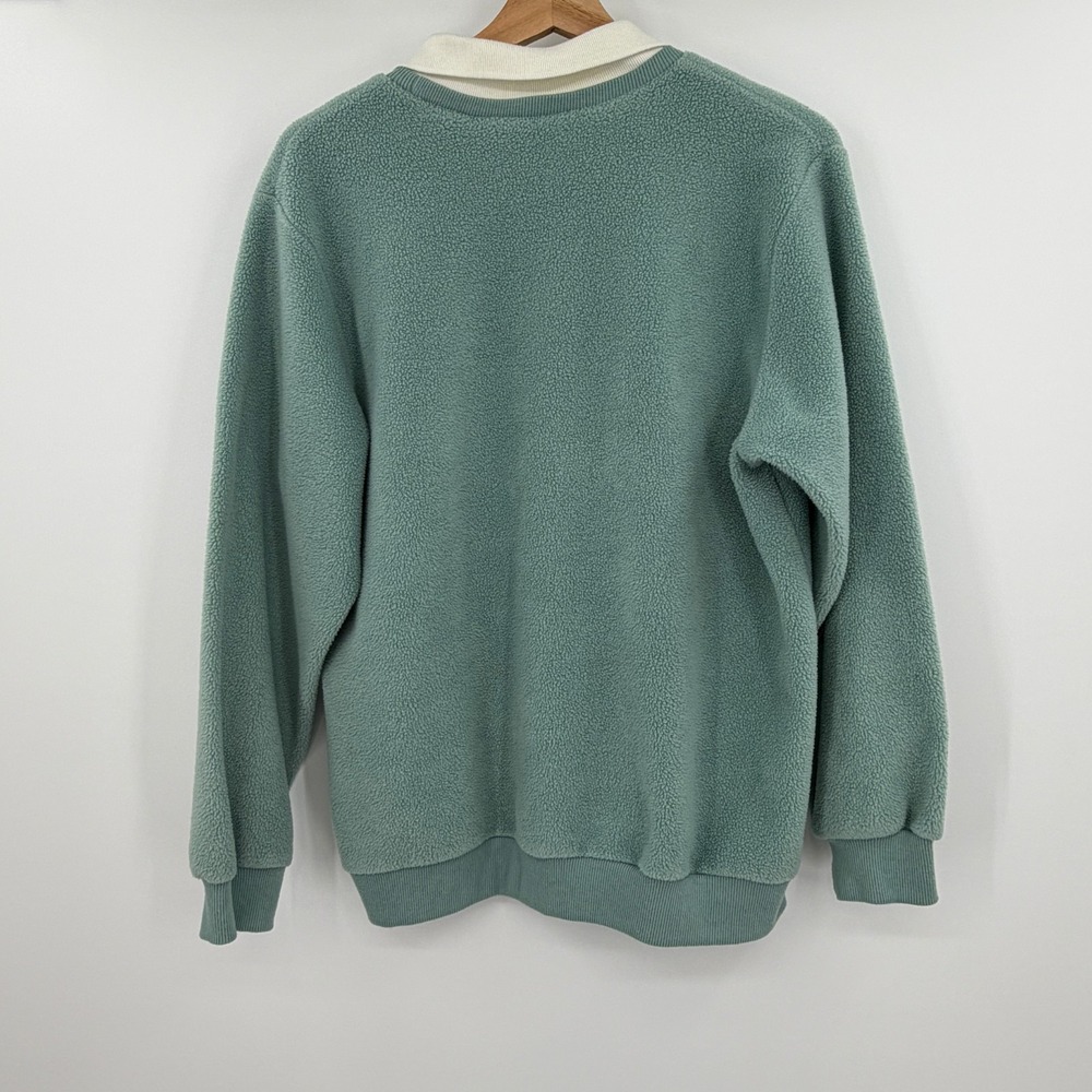 Vintage Collared Embroidered Sweatshirt Winter Ice Skating TanJay Womens Medium - Picture 3 of 7